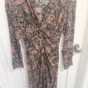 Isabel Etoile Marant Paisley Long Sleeve Dress